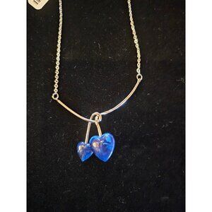Blue Heart Collar Necklace